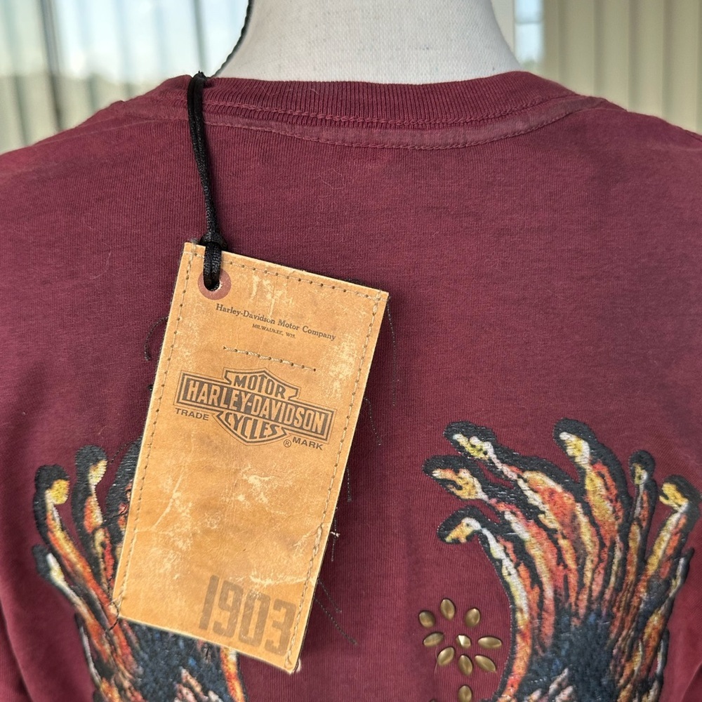 Harley-Davidson Red Long Sleeve Relaxed Tee - Picture 3 of 10